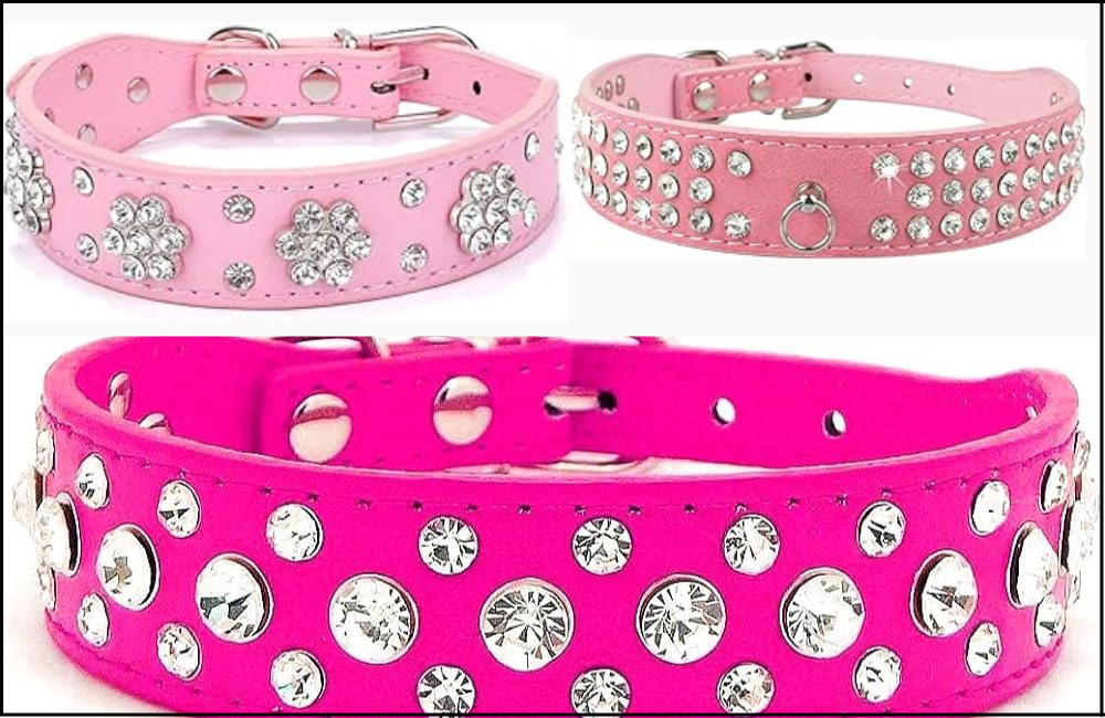 Pink diamond collar for 2024 dogs